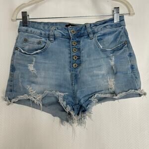 I & M cut off denim blue jeans size medium